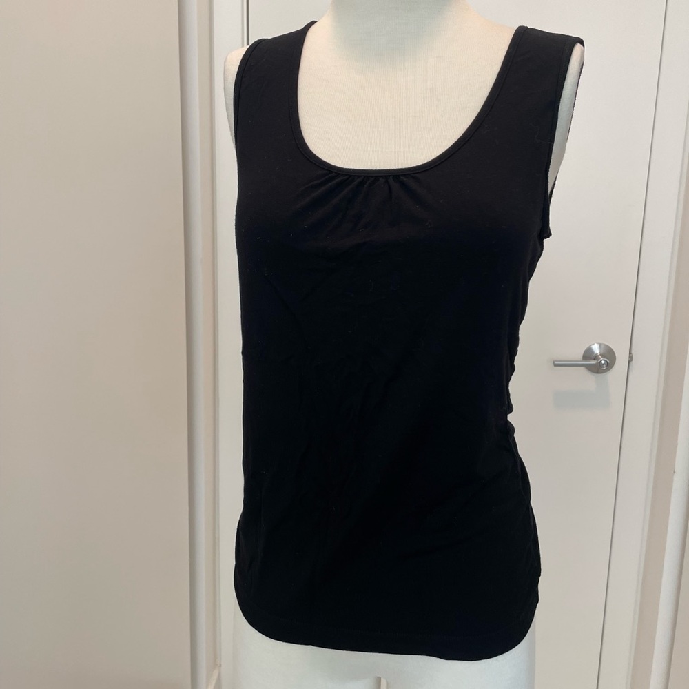 Kate Hill Black Scoop Tank soft stretchy size Small